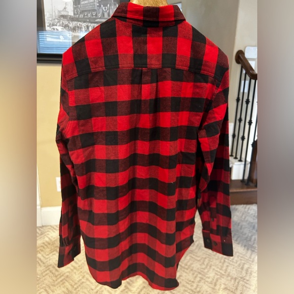 Telluride Clothing Co Red and Black Plaid Men's Flannel size Medium - Picture 2 of 3